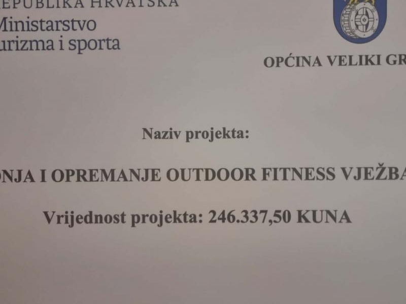 Outdoorfitness vježbalište u Velikom Grdevcu